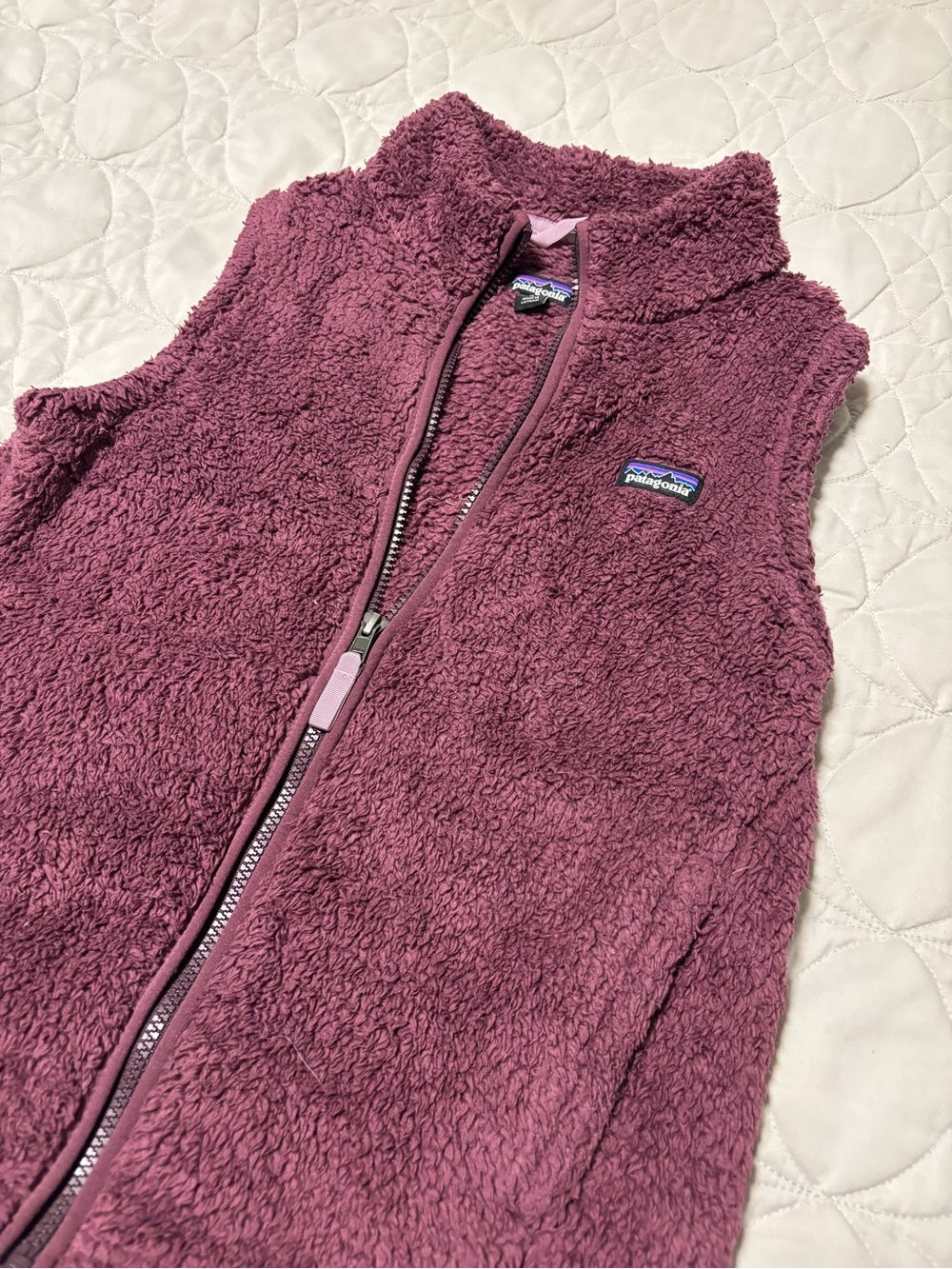 Patagonia Deep Plum Fuzzy Sherpa Vest